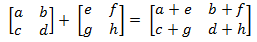 matrix addition